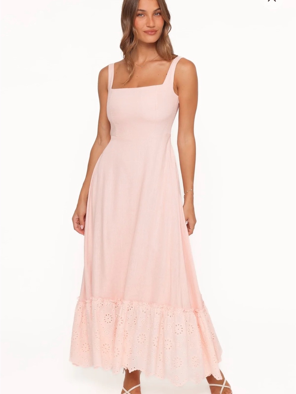 Petal & Pup Blush Square-Neck Maxi Dress